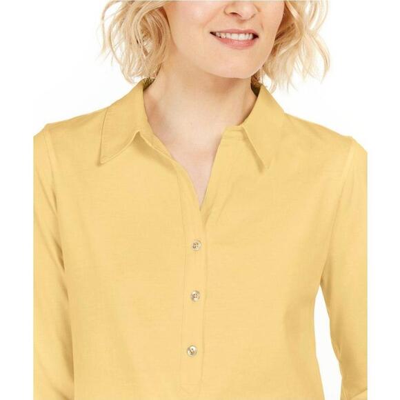 Charter Club Supima® Cotton 3/4-Sleeve Polo - Picture 3 of 4